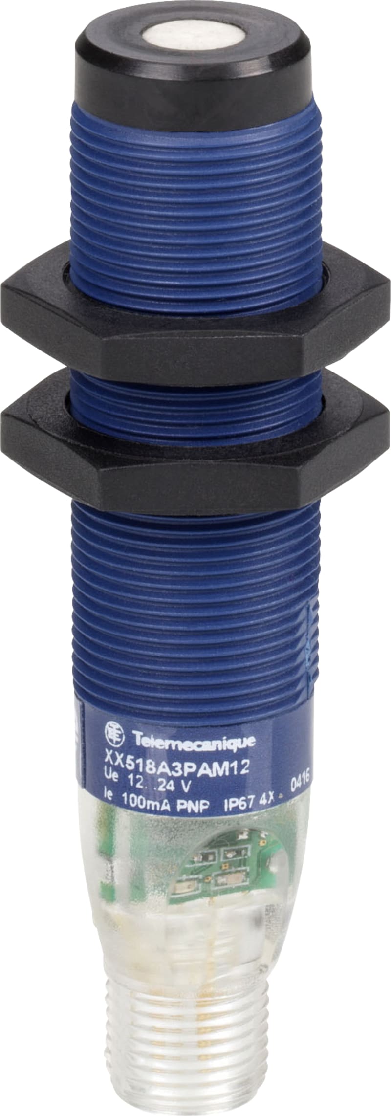 Telemecanique XX918A3F1M12 Ultrasonic Sensor, Sn 0.5 m, 0–10 V, M12 connector