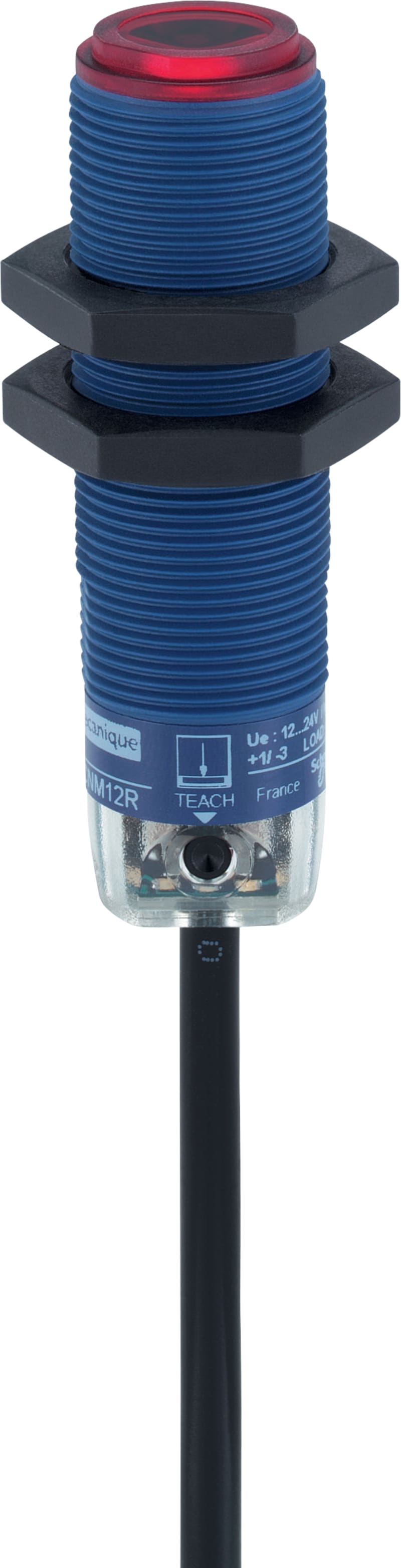 Telemecanique XUBLAPCNM12R Laser Photoelectric Receiver M18, Plastic, PNP, M12 connector