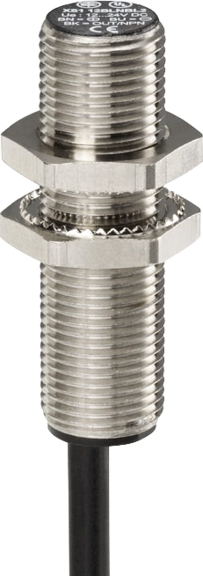 Telemecanique XS112B3PBL2 Inductive Proximity Sensor Ø12 mm, Threaded, PNP NC, 2 m cable