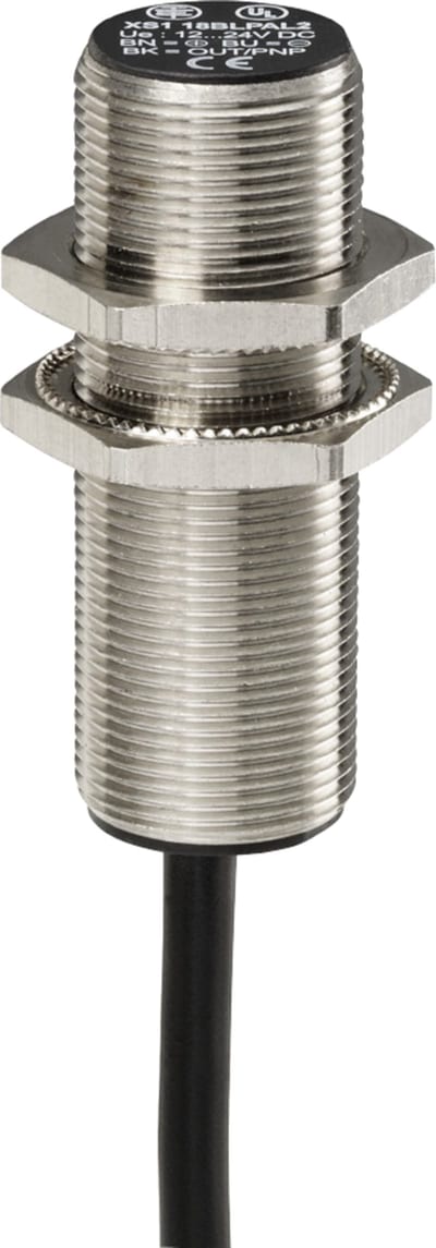 Telemecanique XS118B3PBL5 Inductive Proximity Sensor Ø18 mm, Threaded, PNP NC, 5 m cable