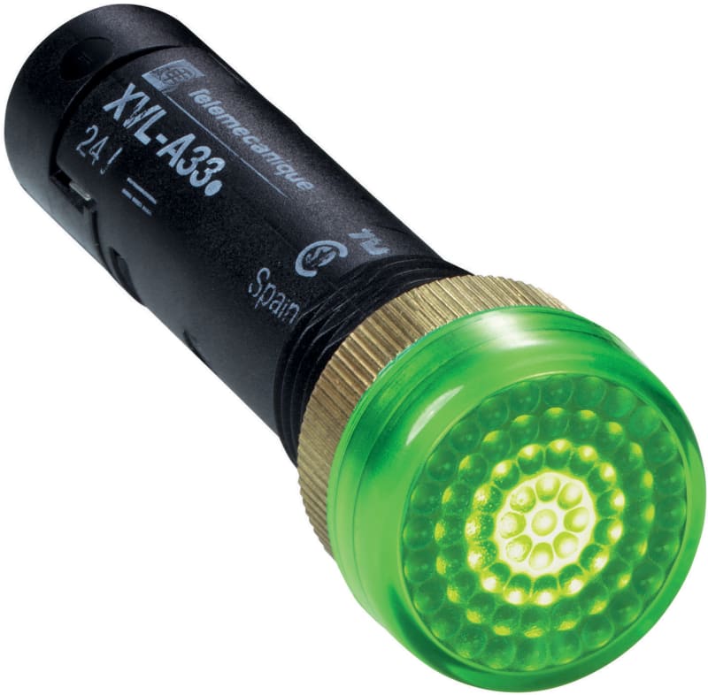 LED lamp 12mm 24V Green (XVLA333)