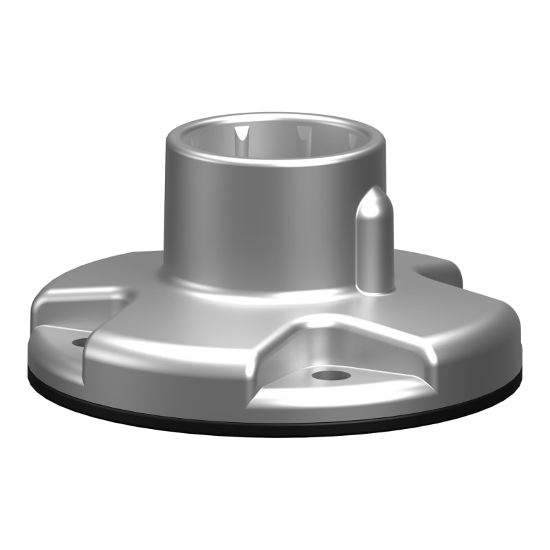 Mountings foot in silver plastic for pipe (XVZ01Q)