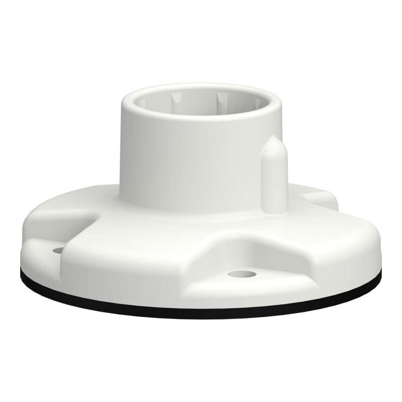 Mountings foot in white plastic for pipe (XVZ01W)