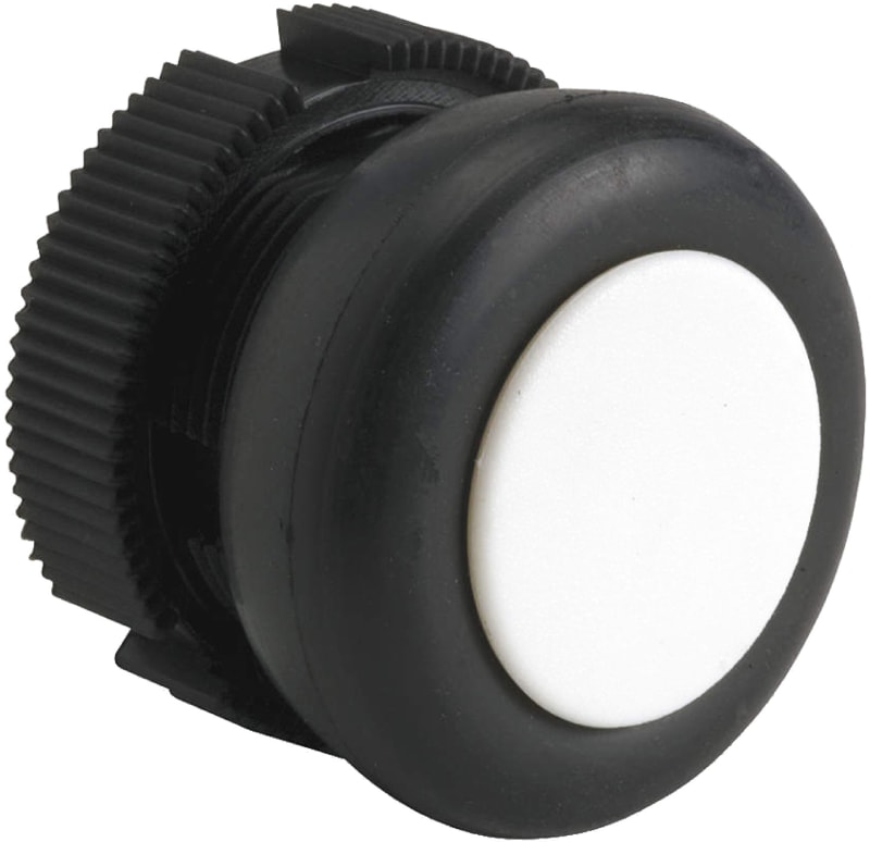 Schneider Electric XACA9411 round head for pushbutton - spring return - XAC-A - white - booted