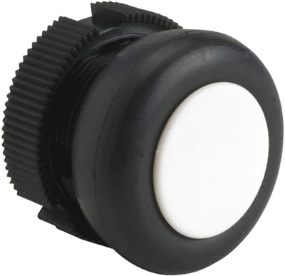 Schneider Electric XACA9411 round head for pushbutton - spring return - XAC-A - white - booted