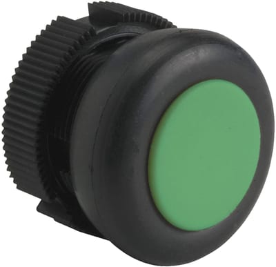 Schneider Electric XACA9413 round head for pushbutton - spring return - XAC-A - green - booted