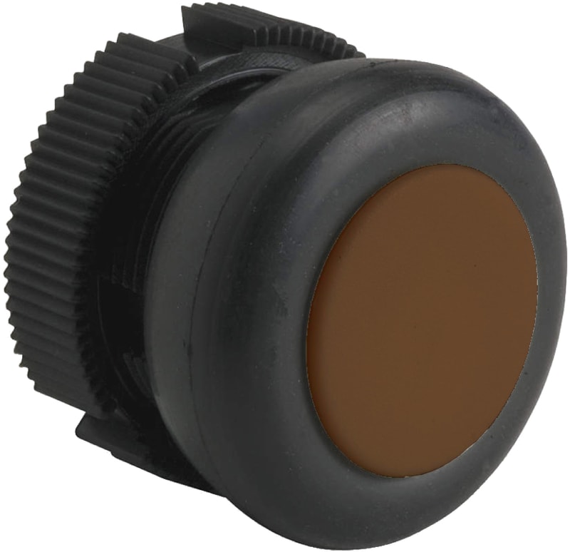Schneider Electric Push button head, Harmony XAC, plastic, brown, booted, spring return XACA9419