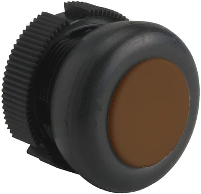 Schneider Electric Push button head, Harmony XAC, plastic, brown, booted, spring return XACA9419
