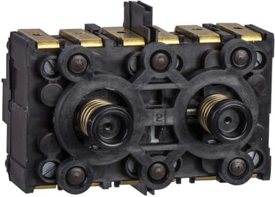 Schneider Electric Harmony XAC, Double contact block, spring return, single speed, snap action, 3 NO XESD2201