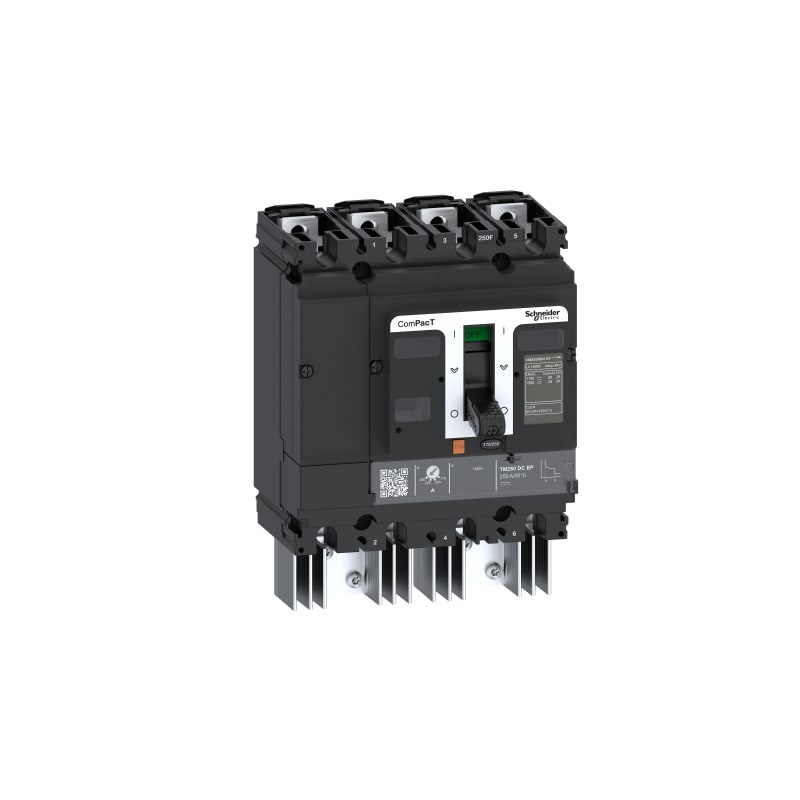 Schneider Electric Circuit breaker, ComPacT NSX250 TM DC EP, 20KA/1500VDC, 4 poles, TM-DC trip unit 125A C25F4TM125D3