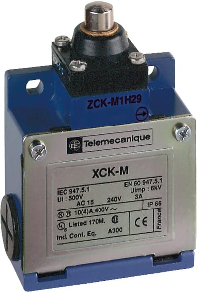 Telemecanique XCKM110 Limit Switch, Metal Body, 1 NO + 1 NC