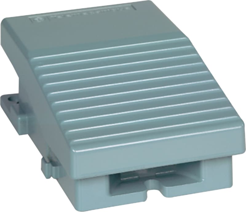 Schneider Electric single foot switch - IP66 - without cover - metallic - blue - 2 NC + NO XPEM129