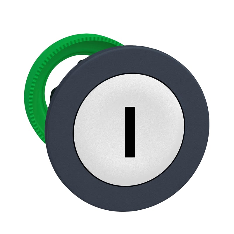 Push-button flush white with text (ZB5FA131)