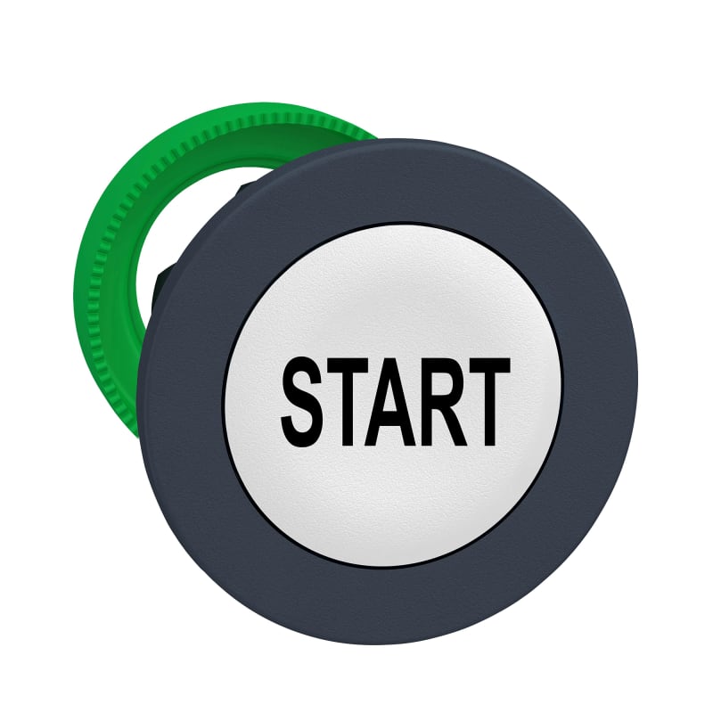 Push-button flush white with text (ZB5FA133)