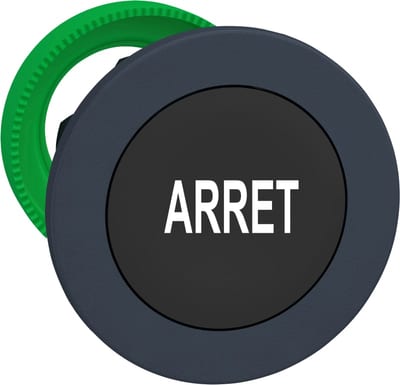 Push-button flush black with text (ZB5FA233)