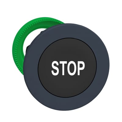 Push-button flush black with text (ZB5FA234)