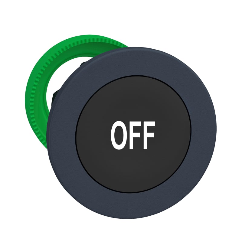 Push-button flush black with text (ZB5FA235)