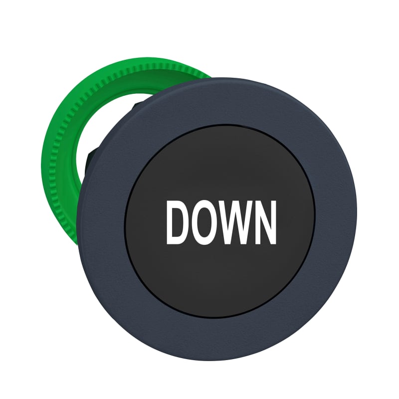 Push-button flush black with text (ZB5FA344)