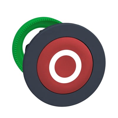Push-button flush red with text (ZB5FA432)