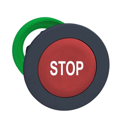 Push-button flush red with text (ZB5FA434)