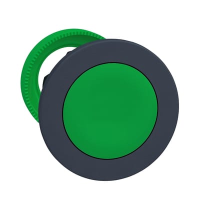 Push-button flush green (ZB5FH03)