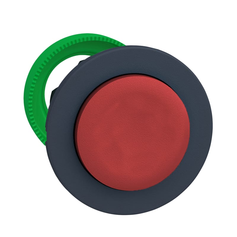 Push-button, flush, red, raised (ZB5FH4)