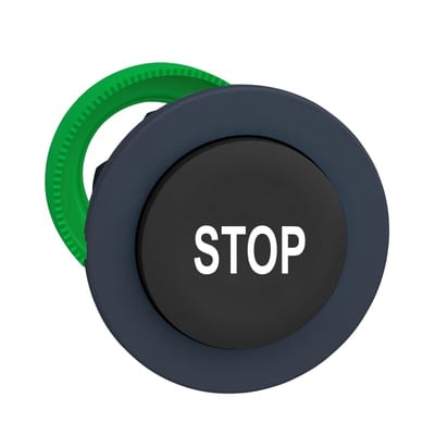 Push-button flush black with text (ZB5FL234)