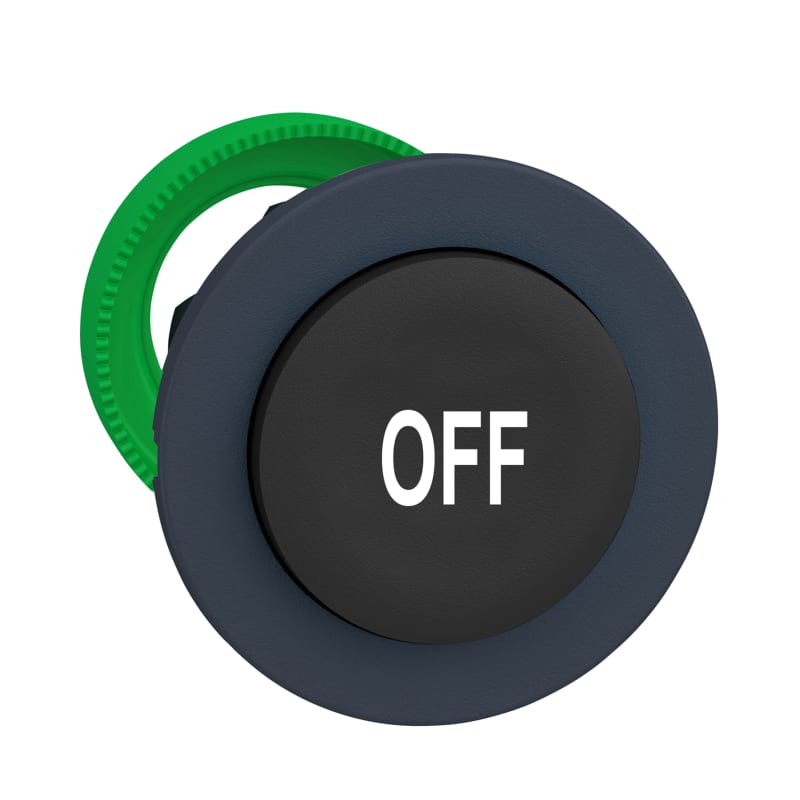 Push-button flush black with text (ZB5FL235)