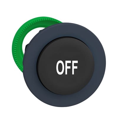 Push-button flush black with text (ZB5FL235)