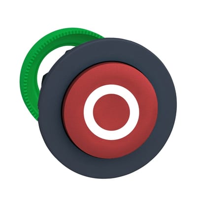 Push-button flush red with text (ZB5FL432)