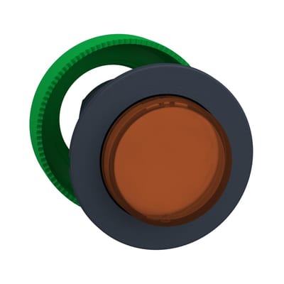 Illuminated push-button, flush, orange, raised (ZB5FW153)