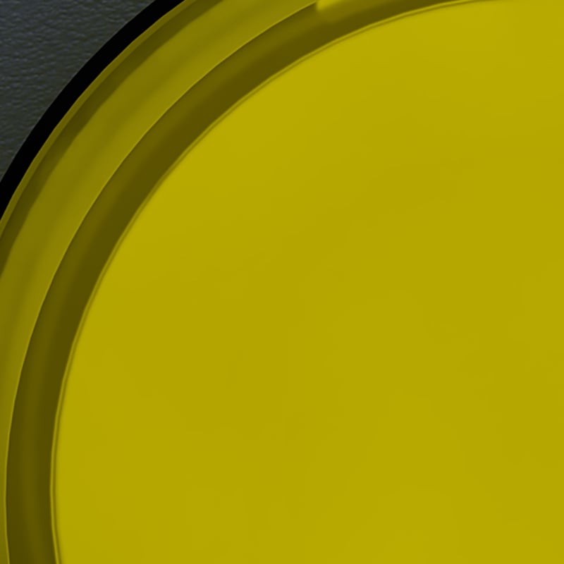 Push-button, flush, for LED, yellow, raised (ZB5FH83)