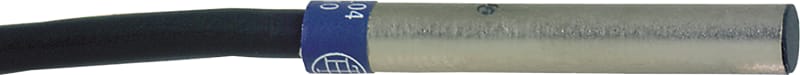 Telemecanique OsiSense XS1L04NA310 Inductive Proximity Sensor — Ø4 mm barrel, Sn 1 mm, NPN, NO, pre-wired cable (2 m)