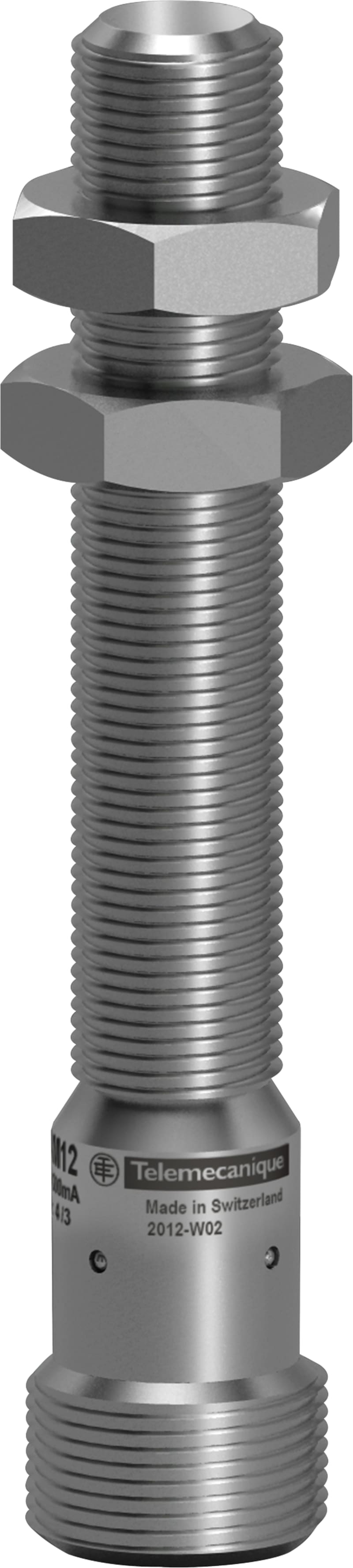 Telemecanique OsiSense XS908R1PAM12 Inductive Proximity Sensor — M8 stainless barrel, Sn 3 mm, PNP, NO, M12 connector (4-Pin)