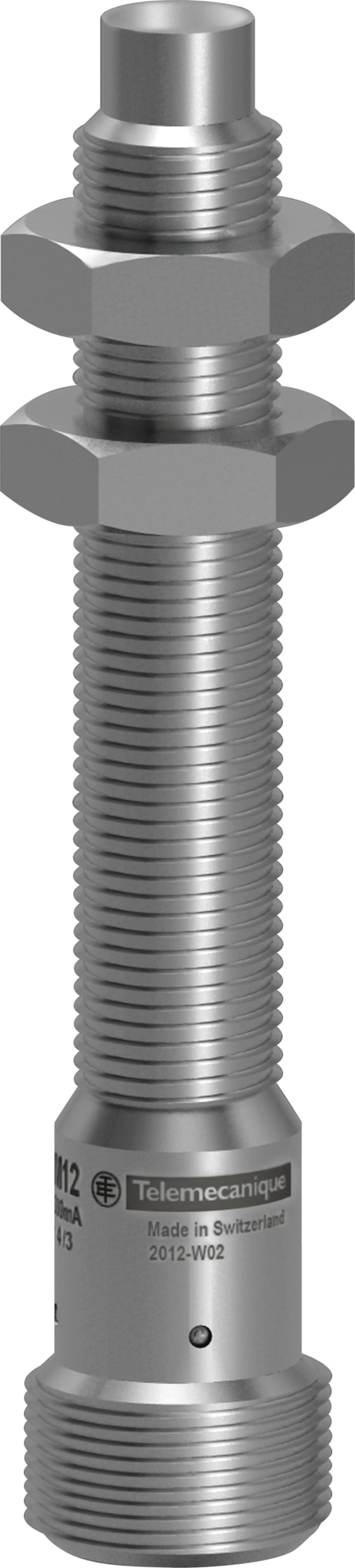 Telemecanique OsiSense XS908R4PAM12 Inductive Proximity Sensor — M8 stainless barrel, Sn 6 mm, PNP, NO, M12 connector (4-Pin)