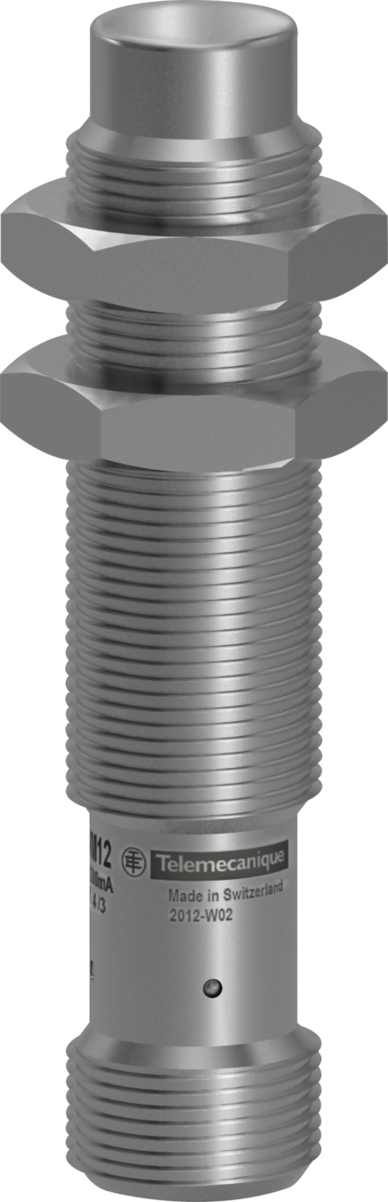 Telemecanique OsiSense XS912R4PAM12 Inductive Proximity Sensor — M12 stainless barrel, Sn 10 mm, PNP, NO, M12 connector (4-Pin)