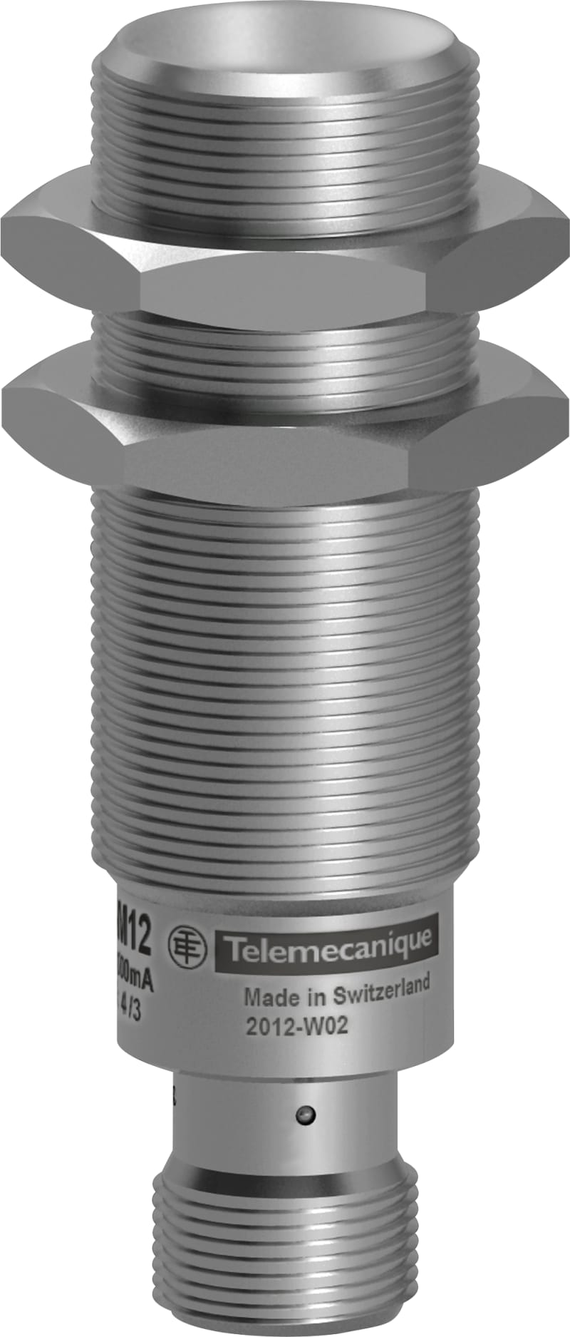 Telemecanique OsiSense XS918R1PAM12 Inductive Proximity Sensor — M18 stainless barrel, Sn 10 mm, PNP, NO, M12 connector (4-Pin)