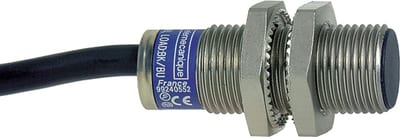 Telemecanique OsiSense XS1N12NA349 Inductive Proximity Sensor — M12 barrel, Sn 4 mm, NPN, NO