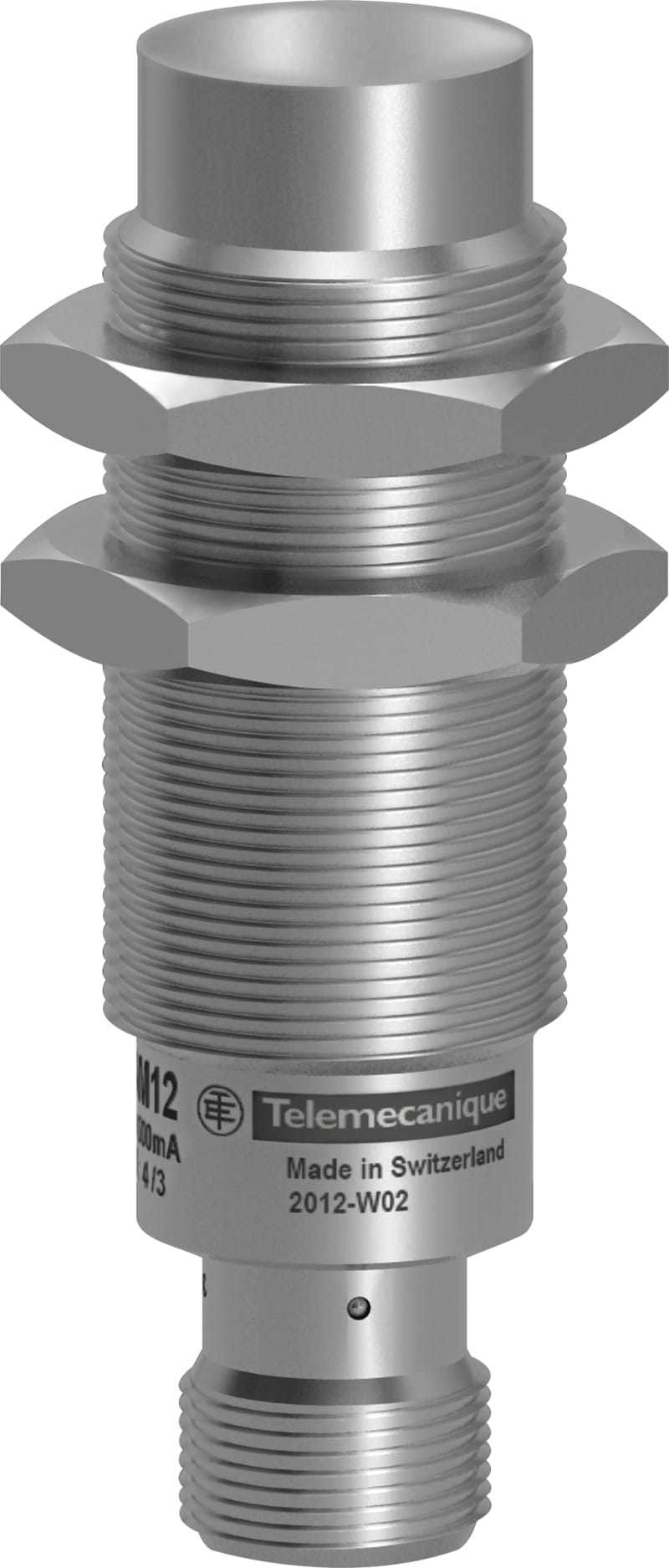 Telemecanique OsiSense XS918R4PAM12 Inductive Proximity Sensor — M18 stainless barrel, Sn 20 mm, PNP, NO, M12 connector (4-Pin)