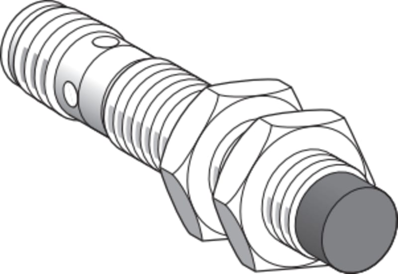 Telemecanique OsiSense XS2M12KP340D Inductive Proximity Sensor — M8 barrel, Sn 4 mm, PNP or NPN, programmable, NO or NC, M12 connector (4-Pin)