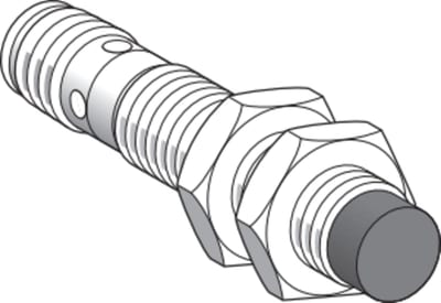 Telemecanique OsiSense XS2M12KP340D Inductive Proximity Sensor — M8 barrel, Sn 4 mm, PNP or NPN, programmable, NO or NC, M12 connector (4-Pin)