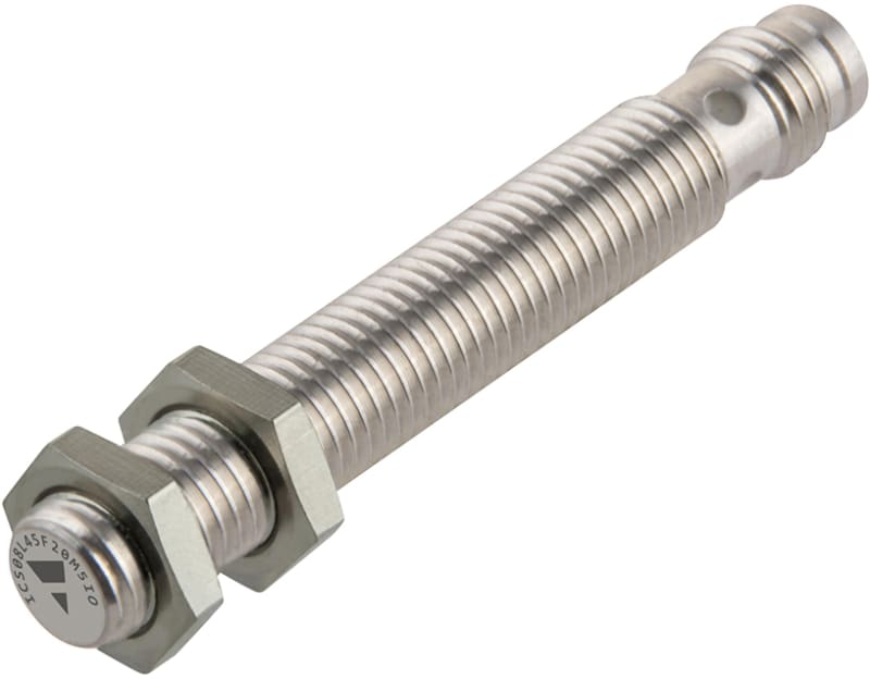 Inductive transmitter M8, long, IO-Link, plug (ICS08L45F20M5IO)