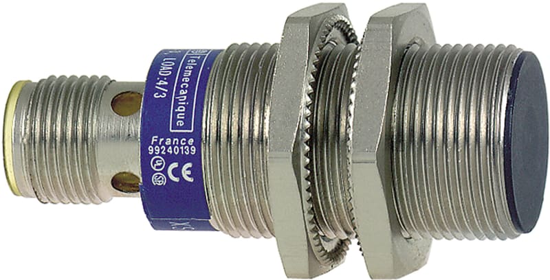 Telemecanique OsiSense XS1N18PA349D Inductive Proximity Sensor — M18 barrel, Sn 10 mm, PNP, NO