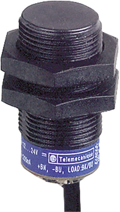 Telemecanique XS4P18PA340 Inductive Proximity Sensor, M18, 2 m cable