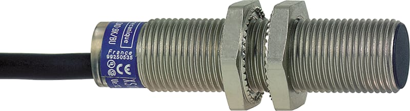 Telemecanique OsiSense XS2M30KP340 Inductive Proximity Sensor — M30 barrel, Sn 4 mm, PNP or NPN, programmable, NO or NC, pre-wired cable (2 m)