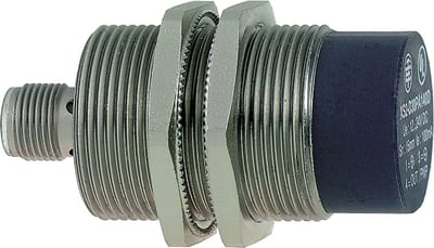 Telemecanique OsiSense XS2M30KP340D Inductive Proximity Sensor — M30 barrel, Sn 4 mm, PNP or NPN, programmable, NO or NC, M12 connector (4-Pin)