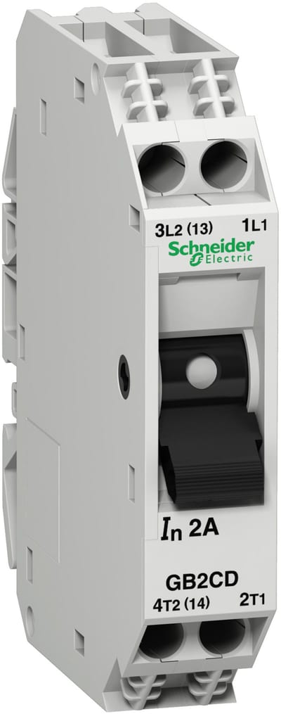 Schneider Electric Thermal magnetic circuit breaker, TeSys GB2, 1P+N, 5 A, Icu 2 kA@240 V GB2CD10