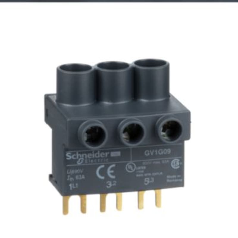 Schneider Electric GV1G09 TeSys GV2, TeSys D & TeSys U - terminal block - 3P - from the top