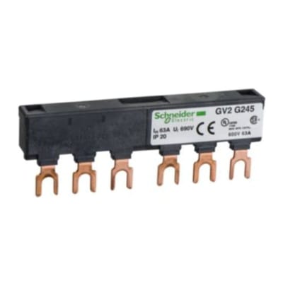 Schneider Electric Linergy FT - Comb busbar - 63 A - 2 tap-offs - 45 mm pitch GV2G245