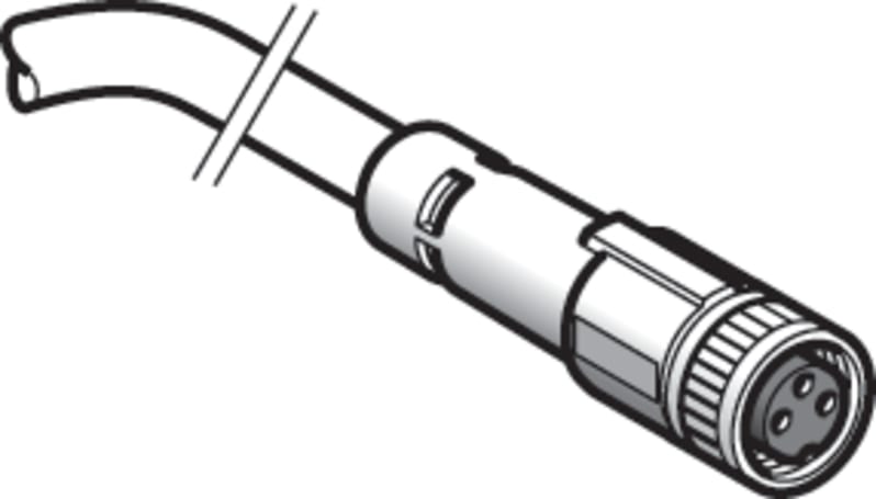 Telemecanique XZCP0566L20 Sensor Cable, M8 female straight, 3-pin, 20 m